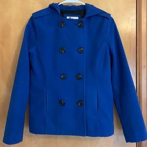 Blue pea coat